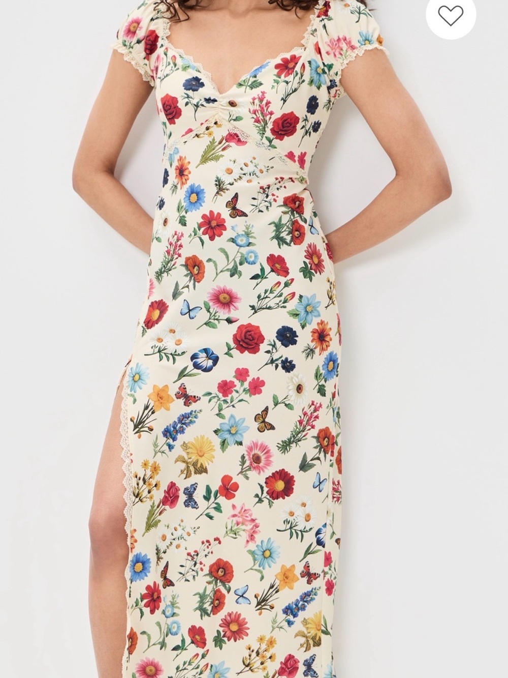 Show Me Your MuMu Cream Maxi Dress with Multicolor Floral Print - Picture 1 of 5